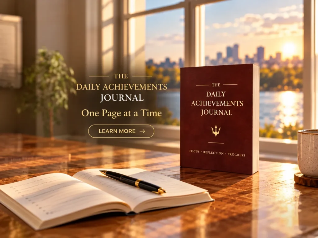 The Daily Achievements Journal mobile hero published by Poseidon Publishing